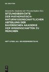 Sitzungsberichte der Mathematisch-Naturwissenschaftlichen Abteilung der Bayerischen Akademie der Wissenschaften zu München, Heft 2/1925, Juli- bis Dezembersitzung