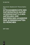 Sitzungsberichte der Mathematisch-Naturwissenschaftlichen Abteilung der Bayerischen Akademie der Wissenschaften zu München, Heft 3/1927