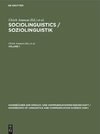 Sociolinguistics / Soziolinguistik. Volume 1