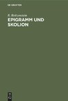 Epigramm und Skolion