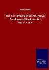 The First Proofs of the Universal Catalogue of Books on Art