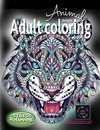 Adult coloring book stress relieving animal designs