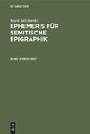 Ephemeris für semitische Epigraphik, Band 2, Ephemeris für semitische Epigraphik (1903-1907)