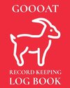 Goooat Record Keeping Log Book