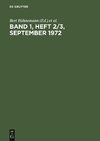 Band 1, Heft 2/3, September 1972