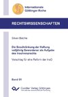 Die Beschränkung der Haftung volljährig Gewordener als Aufgabe des Insolvenzrechts