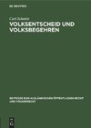 Volksentscheid und Volksbegehren