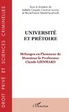 Université et prétoire