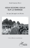 Essai socioreligieux sur le mariage