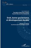 Droit, bonne gouvernance et développement durable