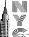 New York City chrysler building coloring sketch  book