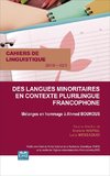 Langues minoritaires en contexte plurilingue francophone