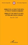 Annales de la faculté des arts, lettres et sciences humaines Vol XVI - 2015