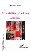 40 entretiens d'artistes