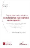 Duplications et variations dans le roman francophone contemporain