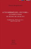 Actes imprimés des 