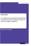 La collaboration interprofessionnelle dans le secteur de santé. Un facteur de lien au sein des équipes soignantes