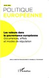 Les valeurs dans la gouvernance européenne