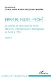 Erreur, faute, péché (Volume 2)