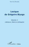 Lexique de Grégoire Biyogo (Volume 1)