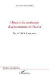 Histoire du sentiment d'appartenance en France