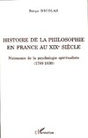 Histoire de la philosophie en France au XIXe siècle