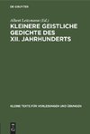 Kleinere geistliche Gedichte des XII. Jahrhunderts