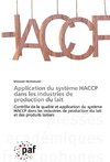 Application du système HACCP dans les industries de production du lait