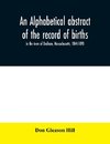 An alphabetical abstract of the record of births, in the town of Dedham, Massachusetts, 1844-1890