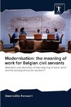 Modernisation: the meaning of work for Belgian civil servants