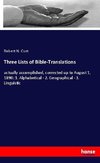 Three Lists of Bible-Translations