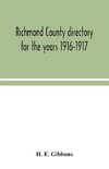 Richmond County directory for the years 1916-1917