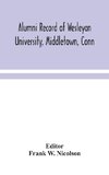 Alumni record of Wesleyan University, Middletown, Conn