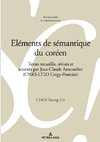 Eléments de sémantique du coréen