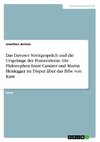 Das Davoser Streitgespräch und die Ursprünge der Postmoderne. Die Philosophen Ernst Cassirer und Martin Heidegger im Disput über das Erbe von Kant