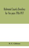 Richmond County directory for the years 1916-1917