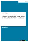 Trade Law and Senators in 218 BC. Motives for the Lex Claudia De Nave Senatorum