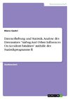 Datenerhebung und Statistik. Analyse des Datensatzes 