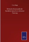 Kritische Grammatik der Sanskrita-Sprache in kürzerer Fassung