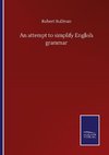 An attempt to simplify English grammar