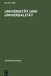 Universität und Universalität