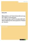 Bilanzanalyse und Unternehmensbewertung der Volker F. Lanzenberger Steuerberatungs- und Treuhandgesellschaft. Wertermittlung für einen geplanten Verkauf der Kanzlei