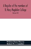 A register of the members of St. Mary Magdalen College, Oxford,Description of Brasses and other Funeral Monuments in the Chapel (Volume VIII)