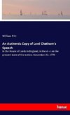 An Authentic Copy of Lord Chatham's Speech