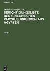 Berichtigungsliste der griechischen Papyrusurkunden aus Ägypten, Band 1, Berichtigungsliste der griechischen Papyrusurkunden aus Ägypten Band 1