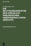 Die Rechtsgrundsätze des Königlich Preussischen Oberverwaltungsgerichts, Ergänzungsband 1900