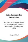 Latin Passages For Translation