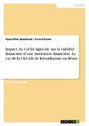 Impact du Crédit Agricole sur la viabilité financière d'une institution financière. Le cas de la CLCAM de Klouékanme en Bénin