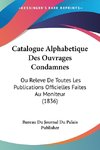 Catalogue Alphabetique Des Ouvrages Condamnes