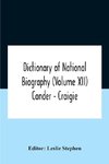 Dictionary Of National Biography (Volume Xii) Conder - Craigie